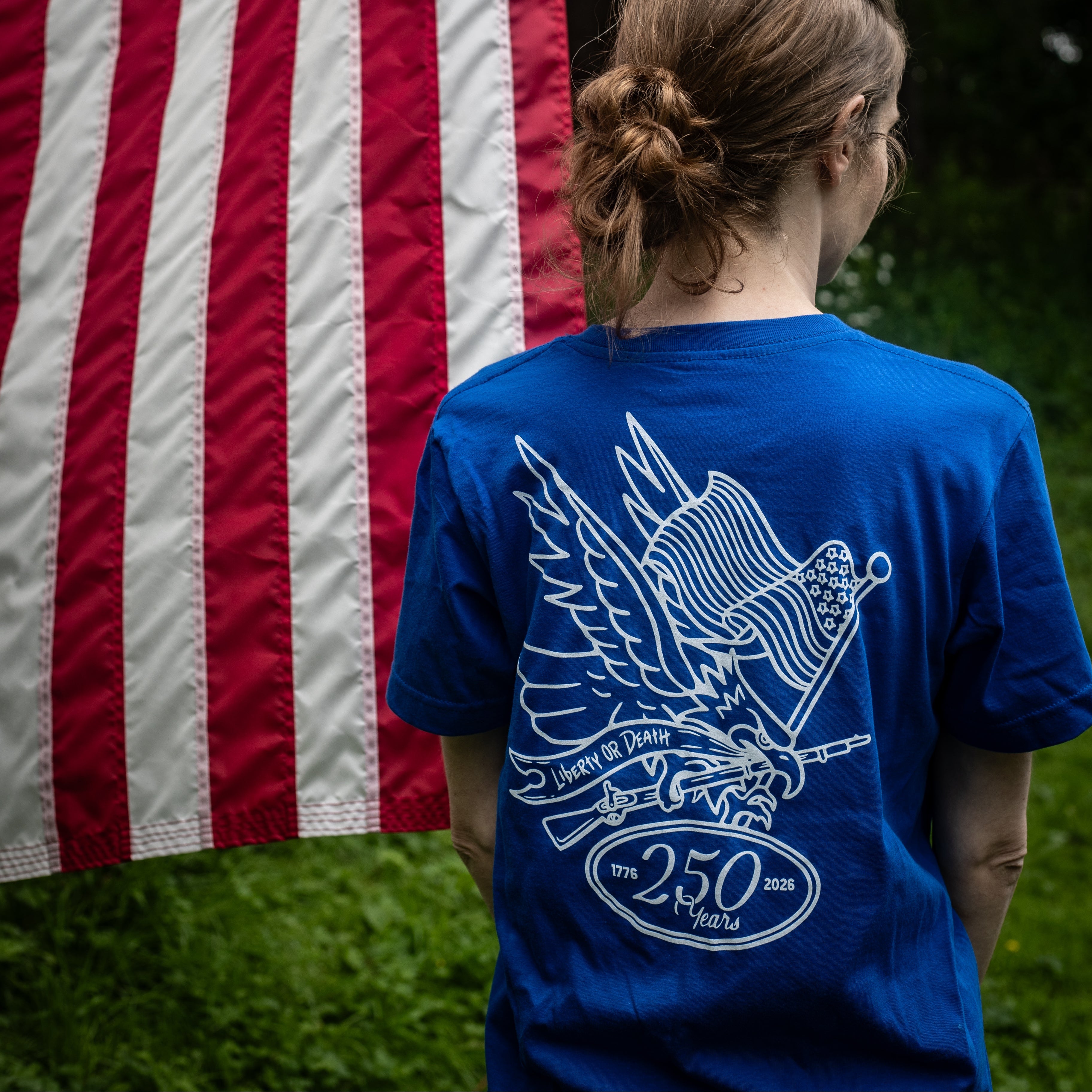 America’s 250 Shirt : Made in USA (In Stock)! Royal Blue