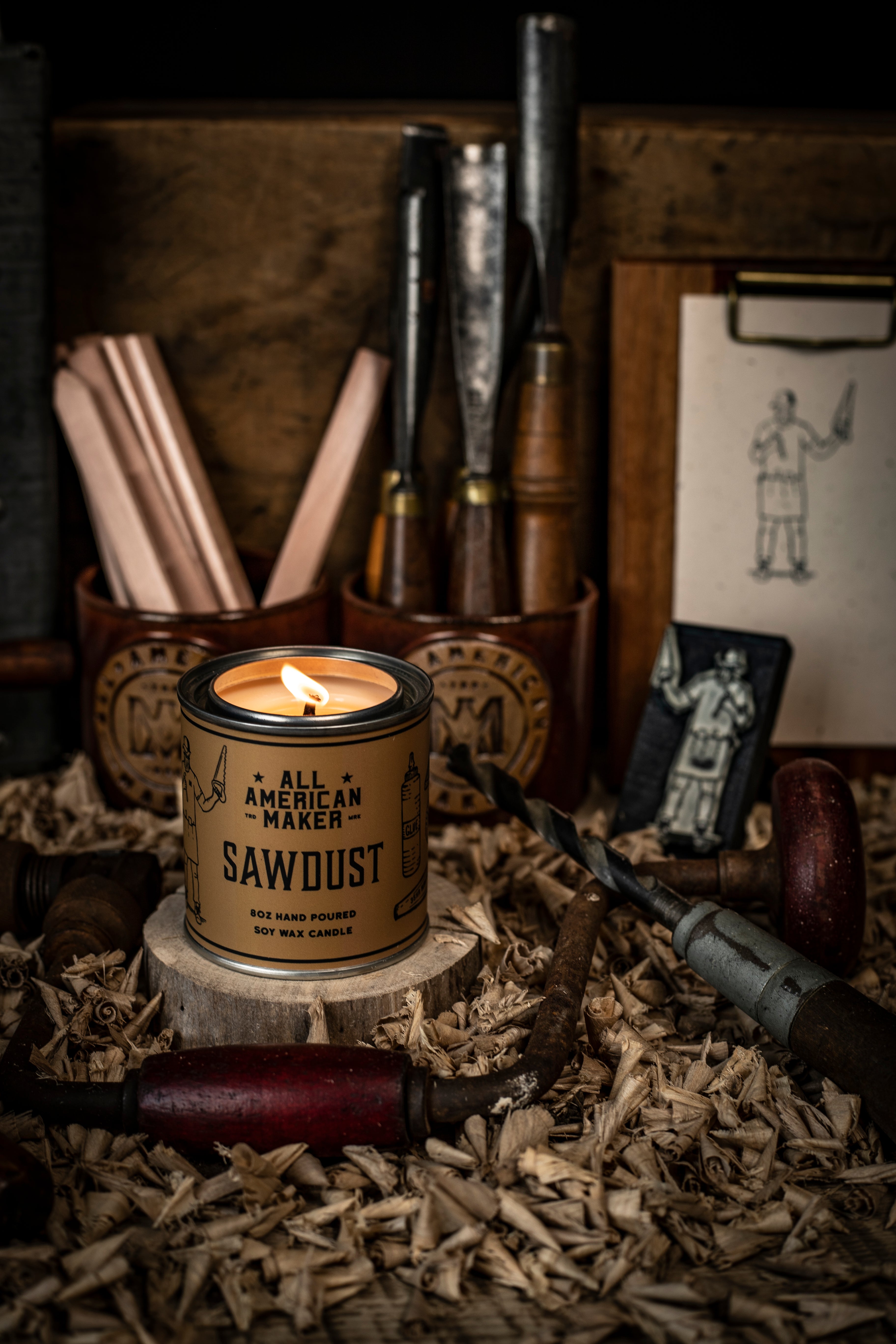 Sawdust Scented Candle