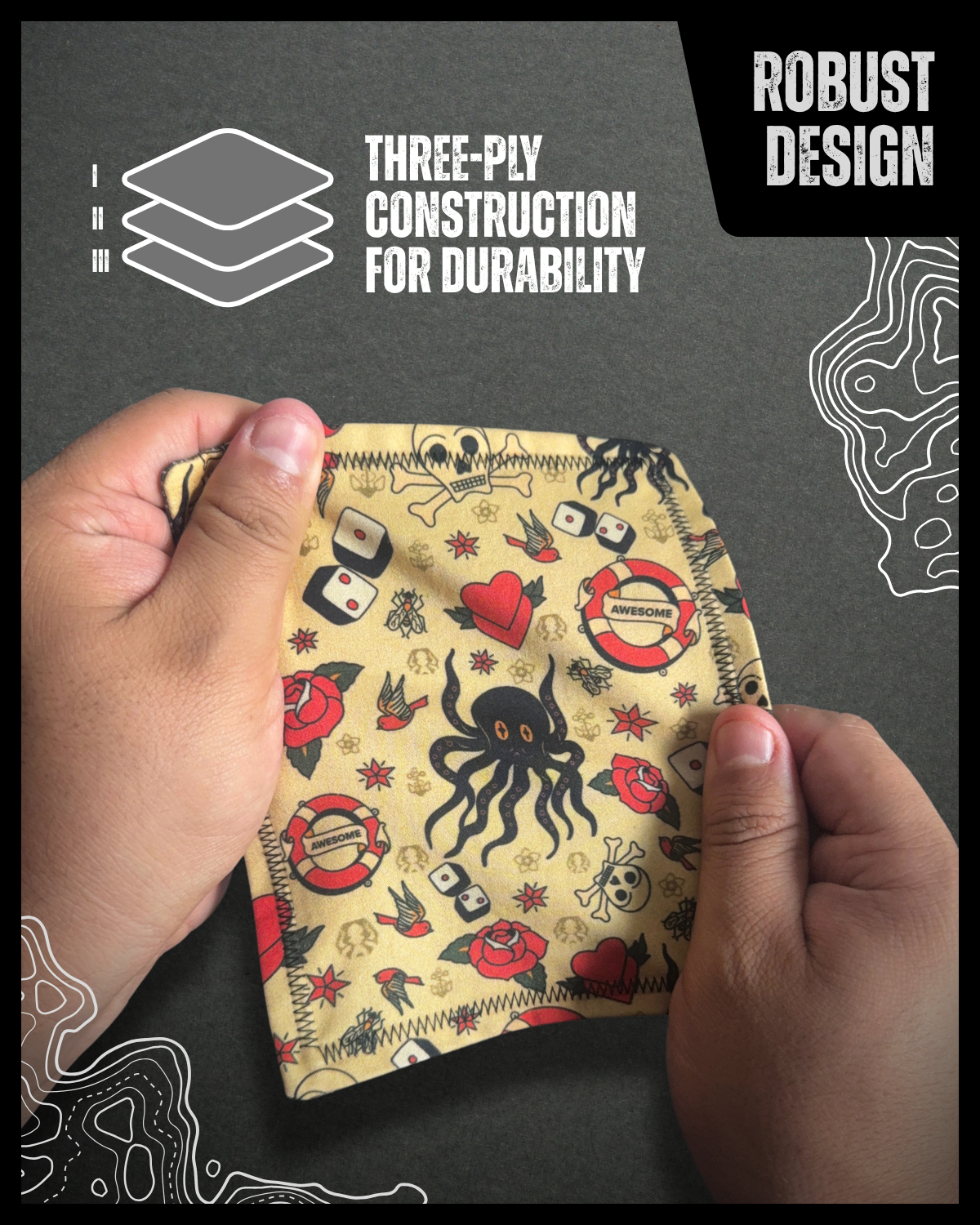 COAL TOPO HANDKERCHIEF (MINI) - EDC HANK