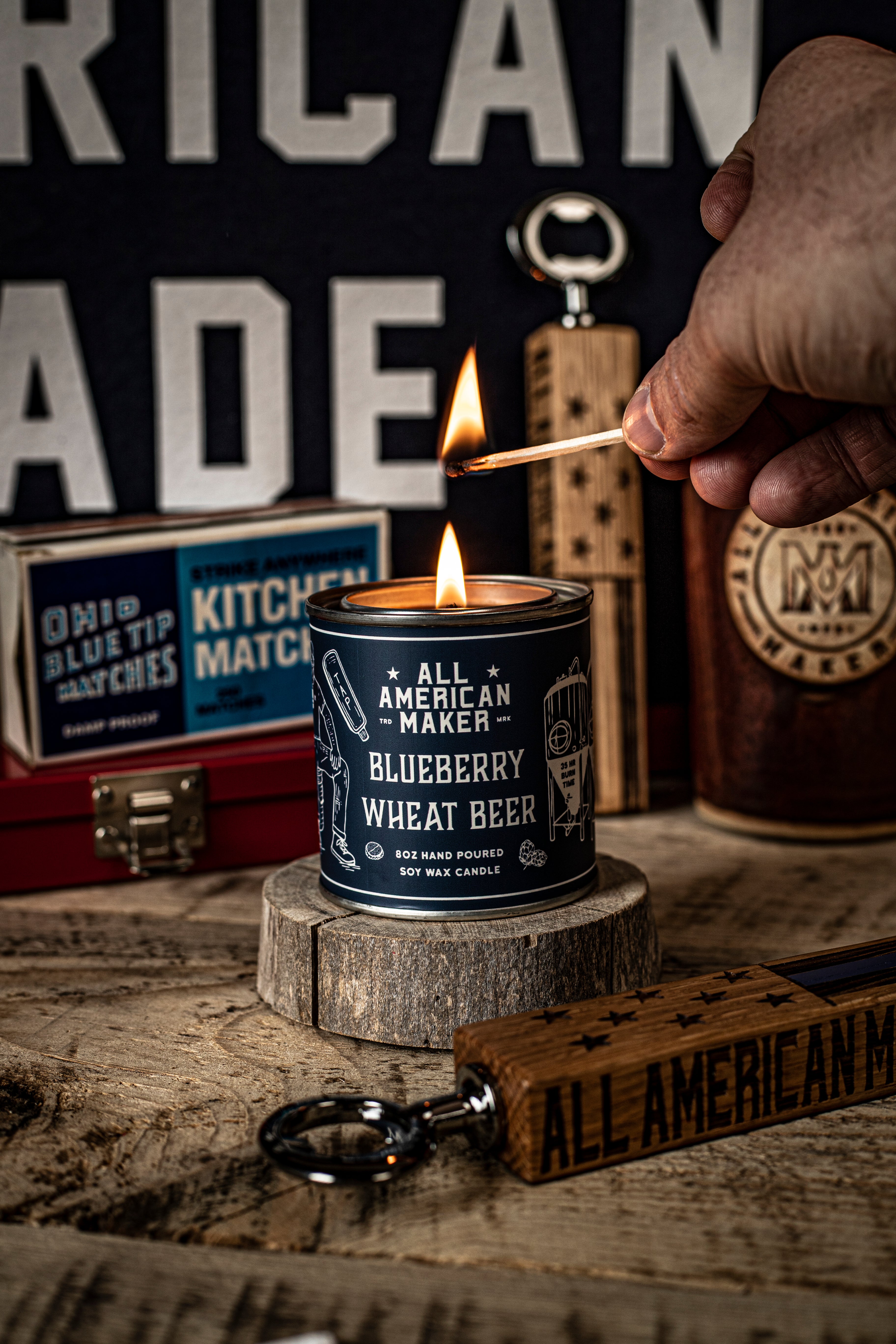Blueberry Wheat Beer Candle
