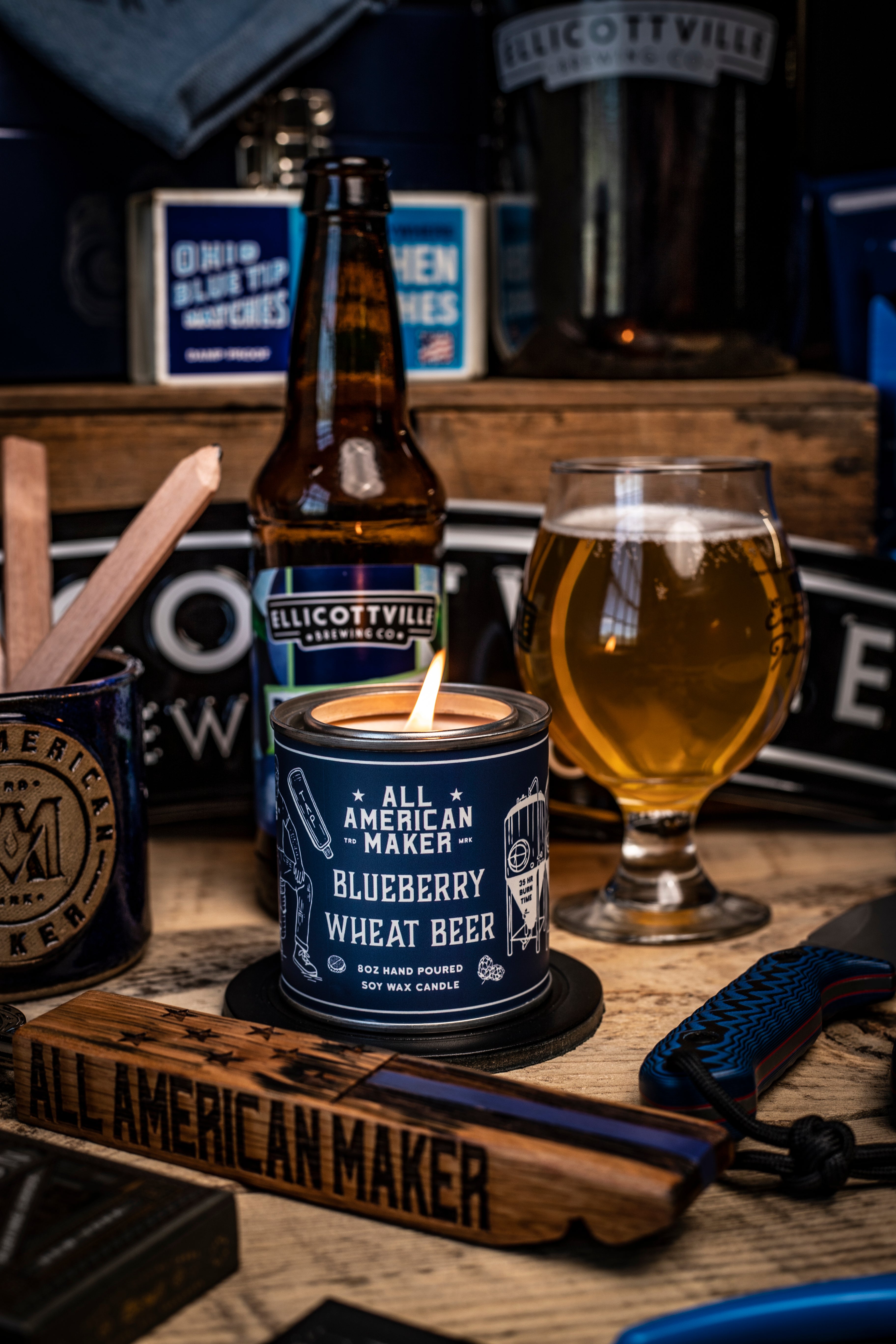 Blueberry Wheat Beer Candle