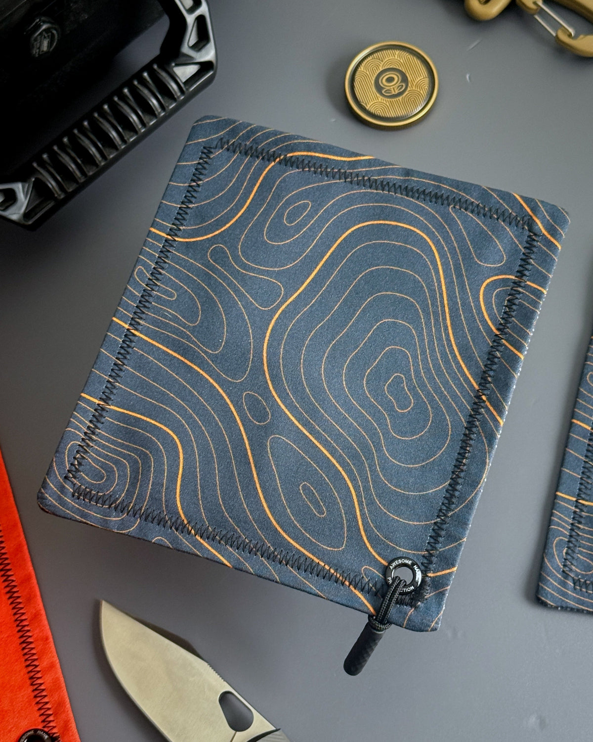 SLATE TOPO HANDKERCHIEF (MINI) - EDC HANK
